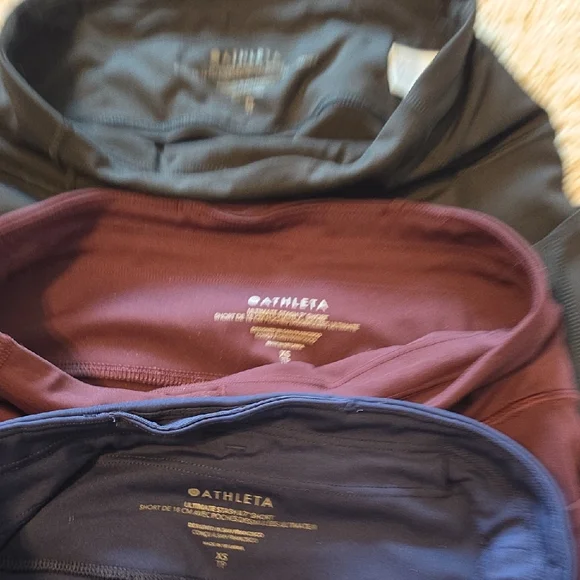 Athleta Women's Active Shorts Set - Black, Burgundy, Navy 7" - Picture 2 of 2